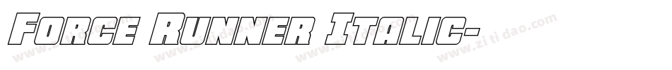Force Runner Italic字体转换